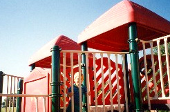 closeup of playset